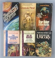 6 Science Fiction Novels McCaffrey Le Guin Merril