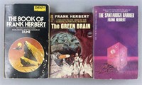 3 Frank Herbert Sci Fi First Edition Books