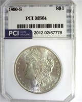 1890-S Morgan PCI MS64 FLASHY COIN ... BID EARLY..