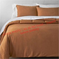 Casaluna King/ Cal King Linen Blend Comforter Set