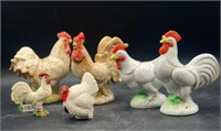 Lot of Decorative Roosters & Hens