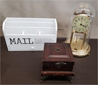 Mail Organizer & 2 Clocks.
