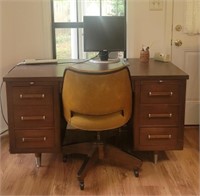 Mid century modern desk with chair