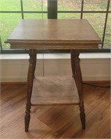 Antique Oak Two Tier Table