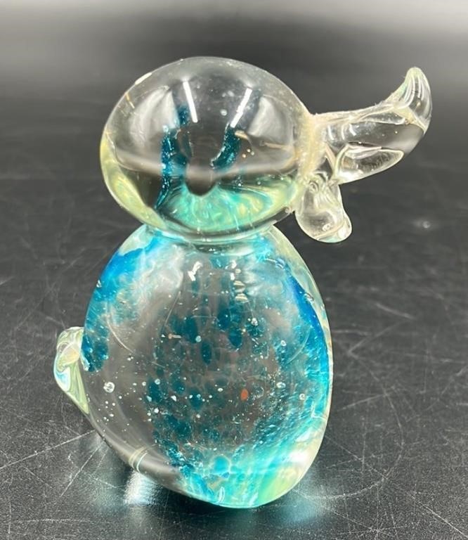 Vtg Sitco Art Glass Duck Paperweight