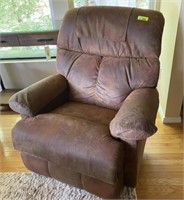 Brown Suede Leather Lazy Boy Recliner