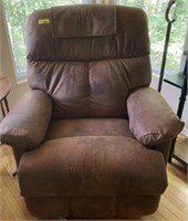 Brown Suede Leather Lazy Boy Recliner