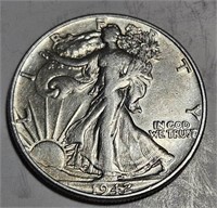 1942 AU Grade Walking Liberty Half Dollar