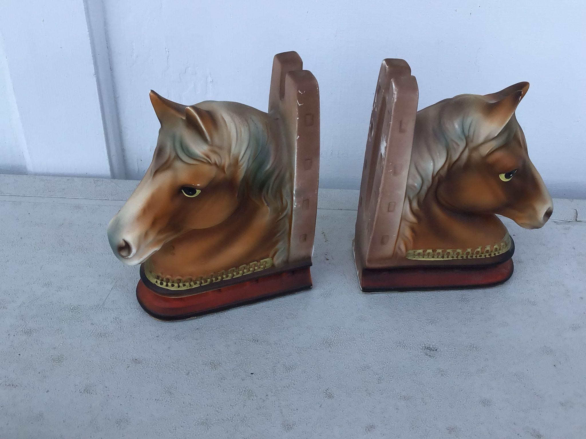 HORSE BOOKENDS -