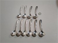 10 Silverplated Soup Spoons Made In Italy