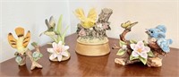 4 Piece Vintage Bird Figurine & Musical Lot