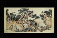 Chinese Ink Color Painting w Calligraphy