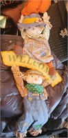 RUSTIC SCARECROW WELCOME SIGN