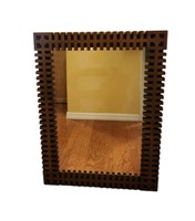 Vintage Molded Plastic Retro Wall Mirror