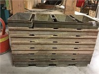 Lot of metal bread pans