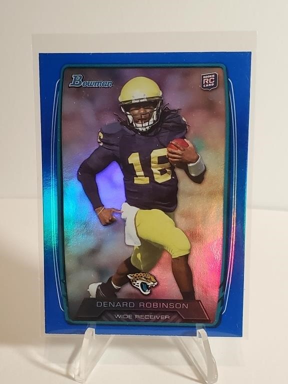 2013 Bowman Blue Rainbow Foil Denard Robinson RC