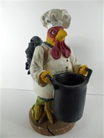 Vintage Rooster Chef w/ Stockpot Utensil Holder