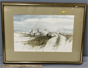 Harvey Peterson Landscape Watercolor Painting