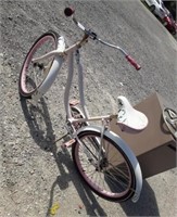 HUFFY Pink and white full-size girls bike