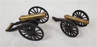 Pair Of Brass Cannons Miniatures