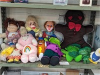 Lot of Vintage Plushes and Dolls