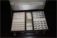 Vintage cased mahjong set,