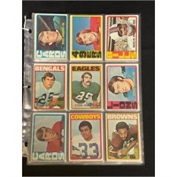 (112) 1972 Topps Football Cards With Stars