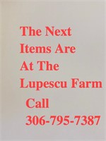 Next Items Are the Estate of James Lupescu