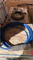 Blue extension cord used