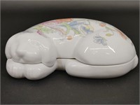 Elizabeth Arden Sleeping Dog Shaped Trinket Box