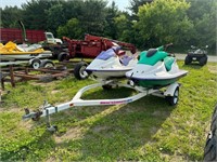 2-Seadoo Jet Skis on ShoreLand'r trailer