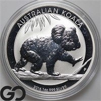 1oz .999 Fine Silver Bullion, Australian Koala