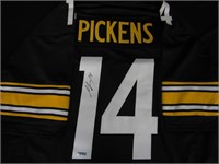 GEORGE PICKENS SIGNED JERSEY WITH COA STEELERS