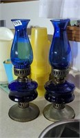 Pr Cobalt Blue Oil Lamps