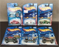 6 New Carded Hot Wheels Cars