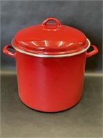 Crate & Barrel 16 Qt Stockpot In Red