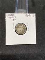 1891-S Seated Liberty Dime