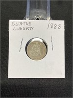 1888 Seated Liberty Dime