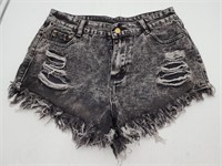 Women's Denim Cutoff Shorts - L