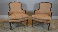 Pair of French Country bergeres