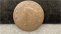 1822 Large Cent, reverse scratches