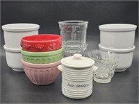 Assorted Mixing Bowl, Jam Jar, Cups, etc.