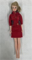(L) Vintage Barbie With Red Corduroy Coat And