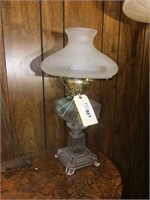 Antique Hurricane Lamp Approx. 23" Tall