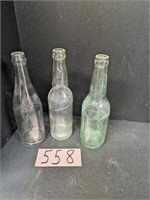 Antique Embossed Soda Bottles