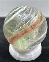 Handmade German Latticinio core swirl marble G