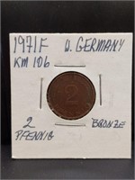 1971 f West German coin