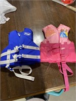 TWO CHILD’S LIFE JACKETS 30-50 POUNDS