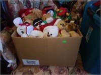 Box Full of Christmas Stuffed Animals