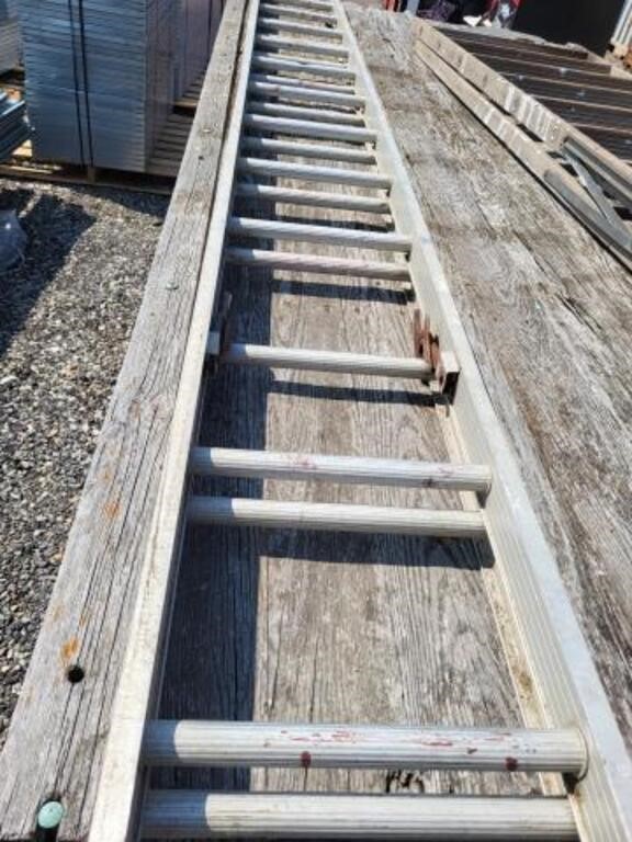 14' extension ladder and wood 12' fold out ladder